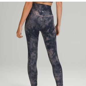 Lululemon Align Crop Leggings diamond dye graphite gray pink 2